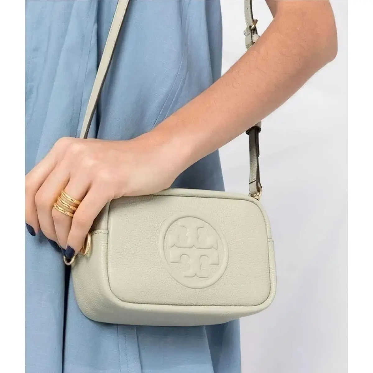 Tory Burch Perry Bombé Mini Bag White Cream OS
