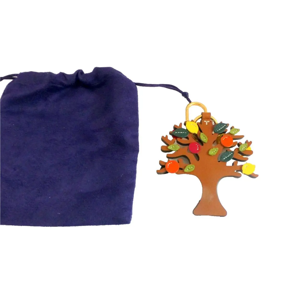 Tory Burch Keyring Bag Charm Oragami Tree Leather Colorful