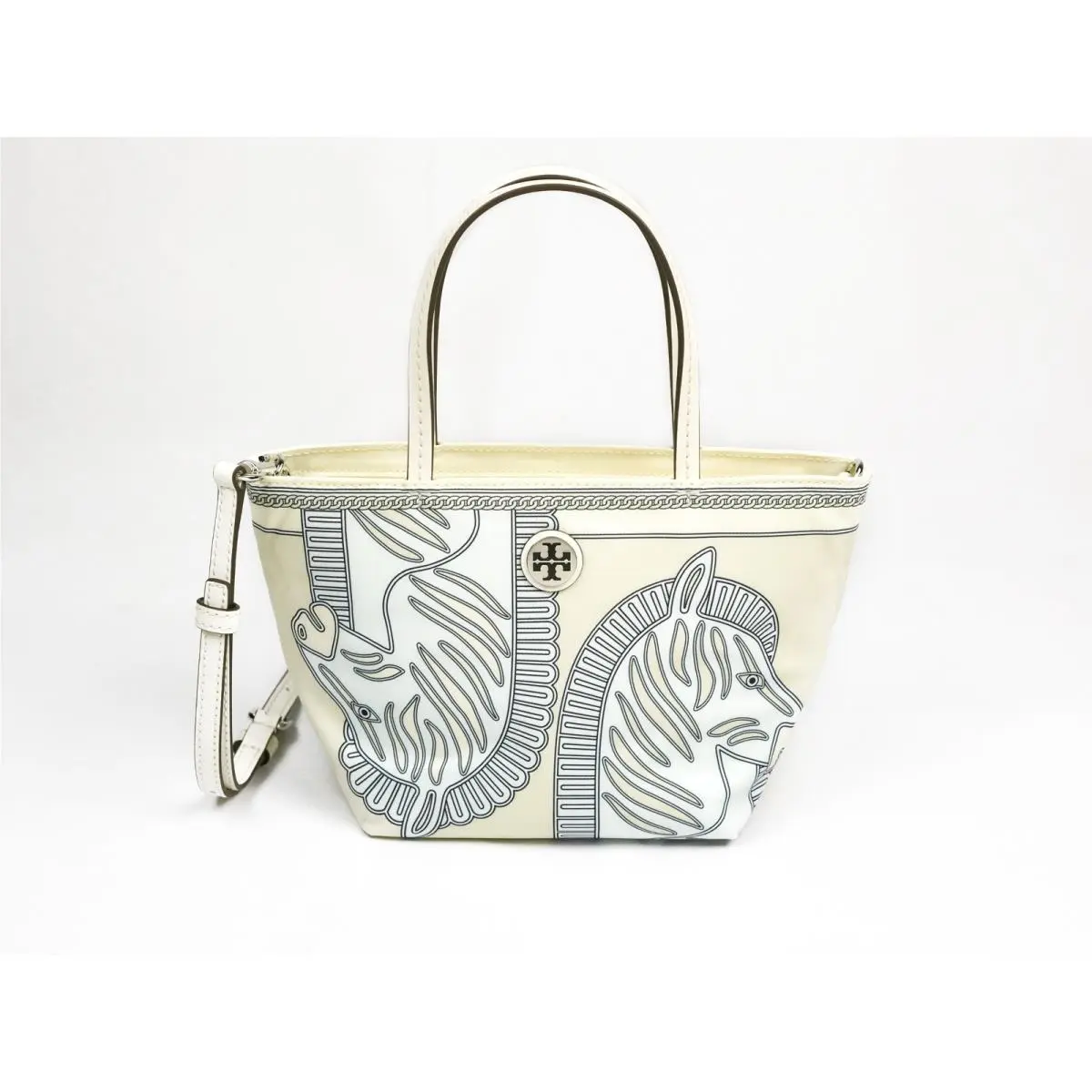 Latest Tory Burch Zebra Print Nylon Mini Tote Crossbody Bag 169342
