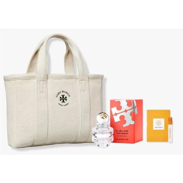 Tory Burch Mini Mercer Tote Hand Bag + Mini Splash Sublime Edp + Samples