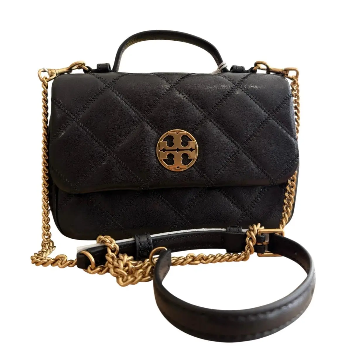 Tory Burch Willa Mini Top Handle Crossbody Shoulder Bag Black