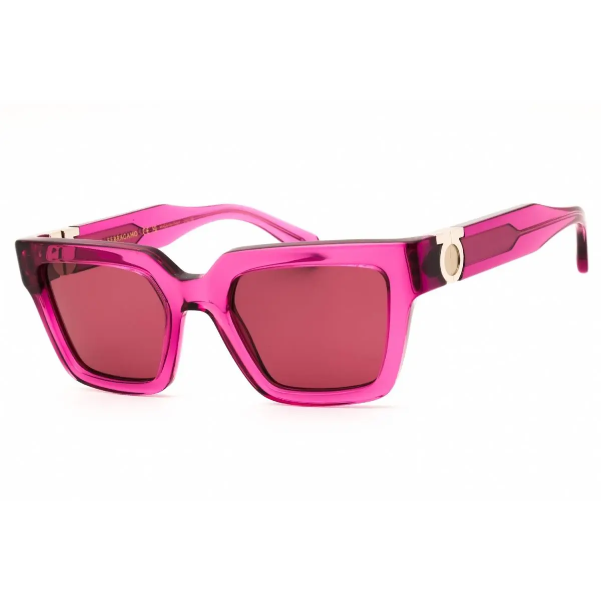 Salvatore Ferragamo SF2066S 665 Sunglasses Pink Frame Brown Lenses 52mm