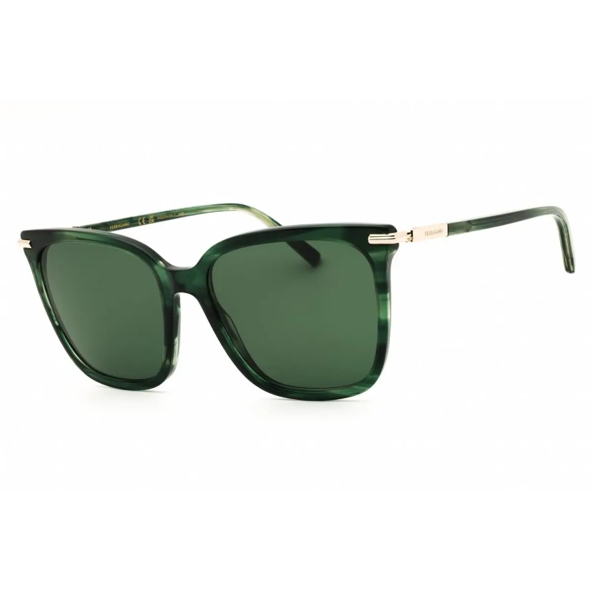 Salvatore Ferragamo SF2037S 315 Striped Green/green 56-18-145 Sunglasses