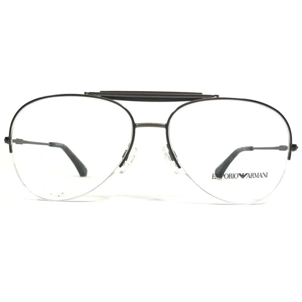 Emporio Armani Eyeglasses Frames EA 1020 3003 Gray Round Half Rim 55-15-140