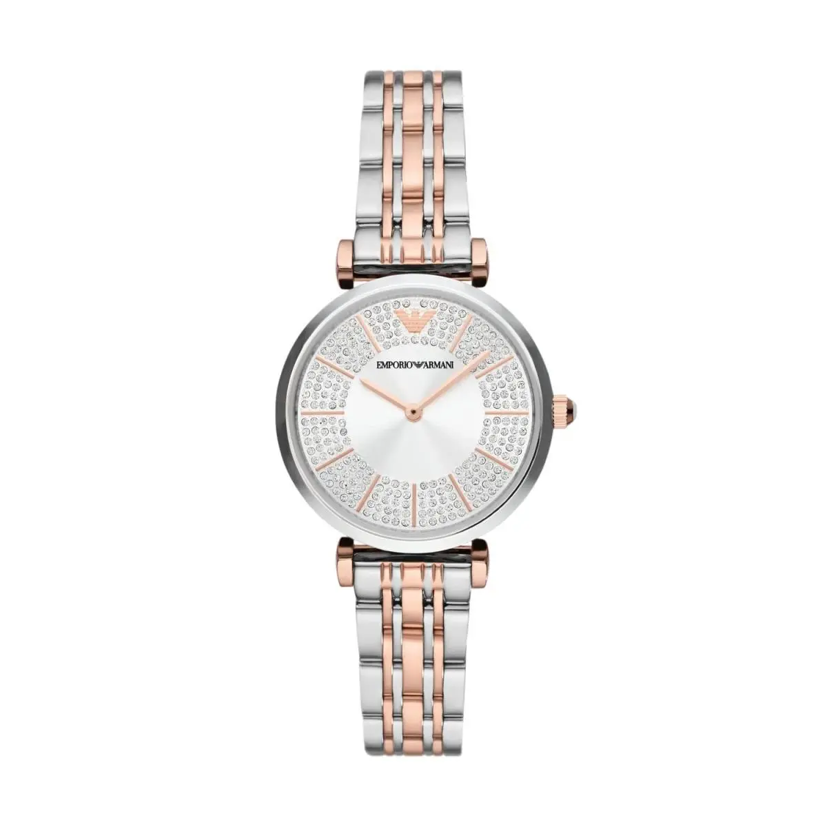 Women`s Two-tone Stainless Steel Watch 32MM Silver/pale Gold by Emporio Armani