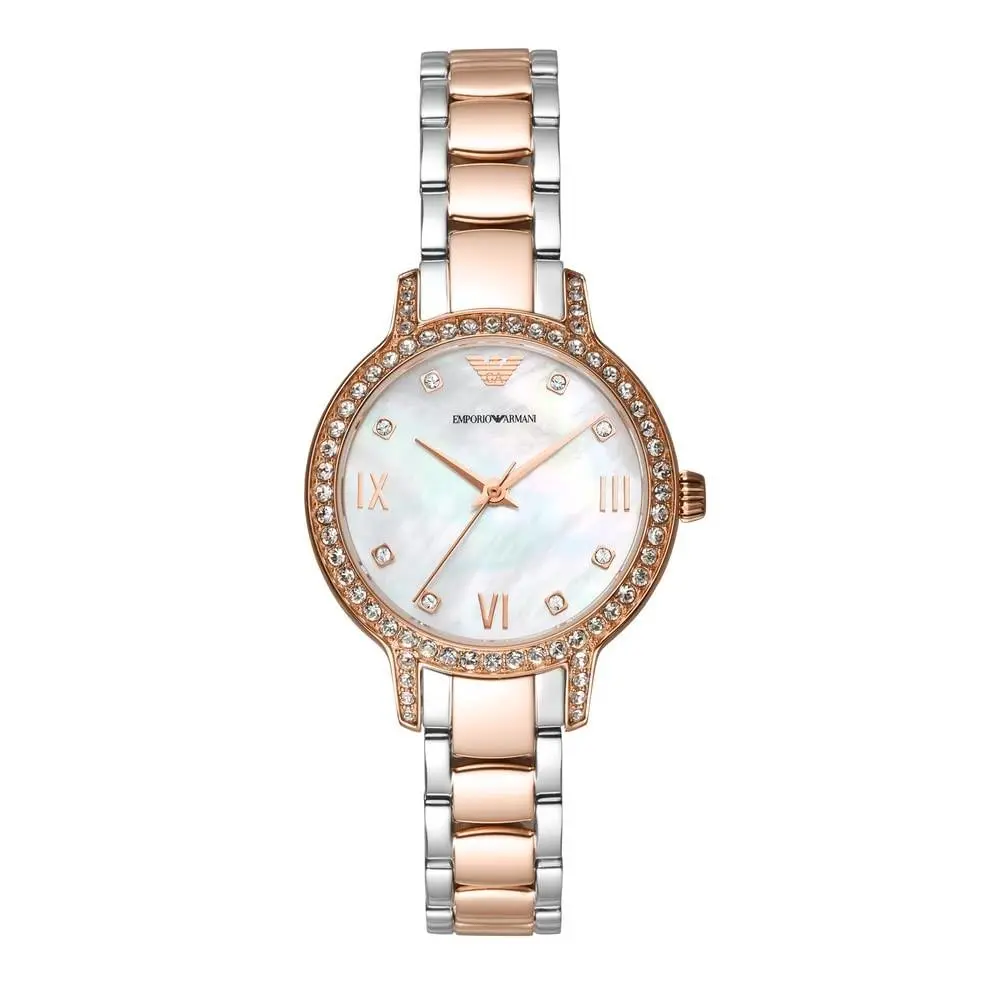 Women`s Three-hand Two-tone Stainless Steel Watch by Emporio Armani