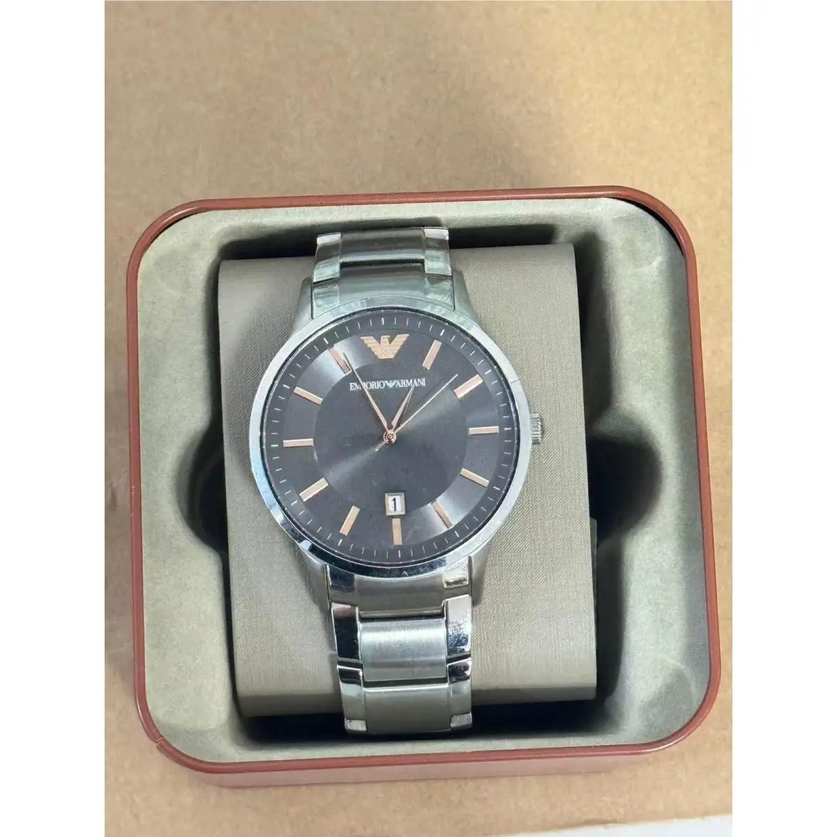 AR11179 Renato Quartz Black Dial Men`s Watch by Emporio Armani