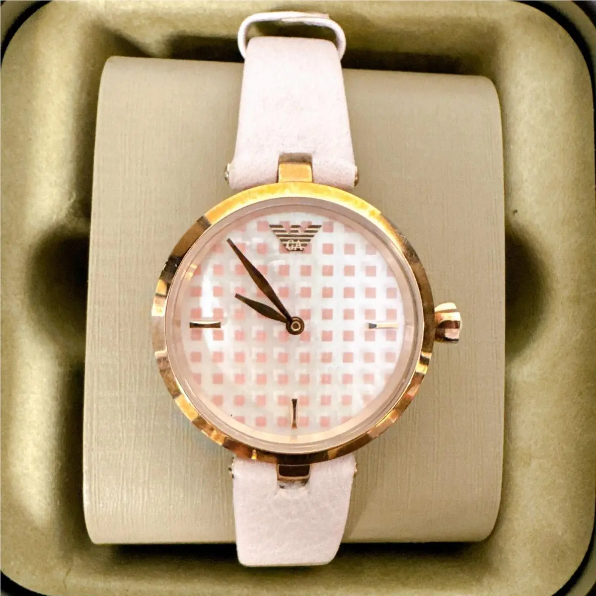 AR11313 Mother Leather Belt Ladies Watch by Emporio Armani