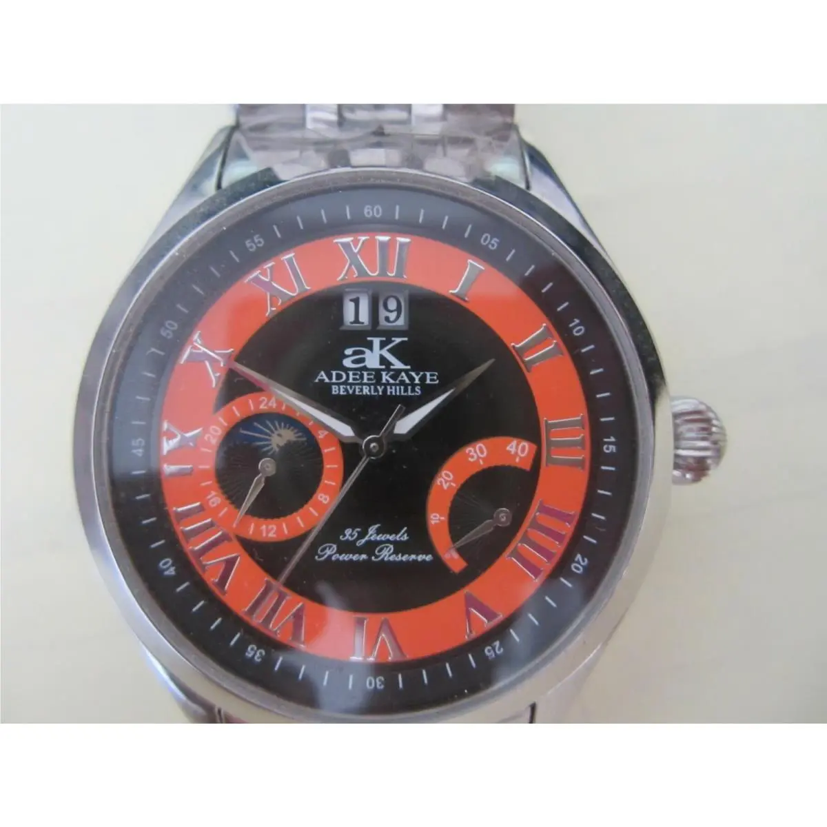 Men`s Watch Automatic 35 Jewels All SS AK2010-MB by Adee Kaye