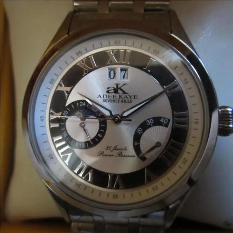 Men`s Watch Automatic 35 Jewels Power Reserved All Ssb by Adee Kaye