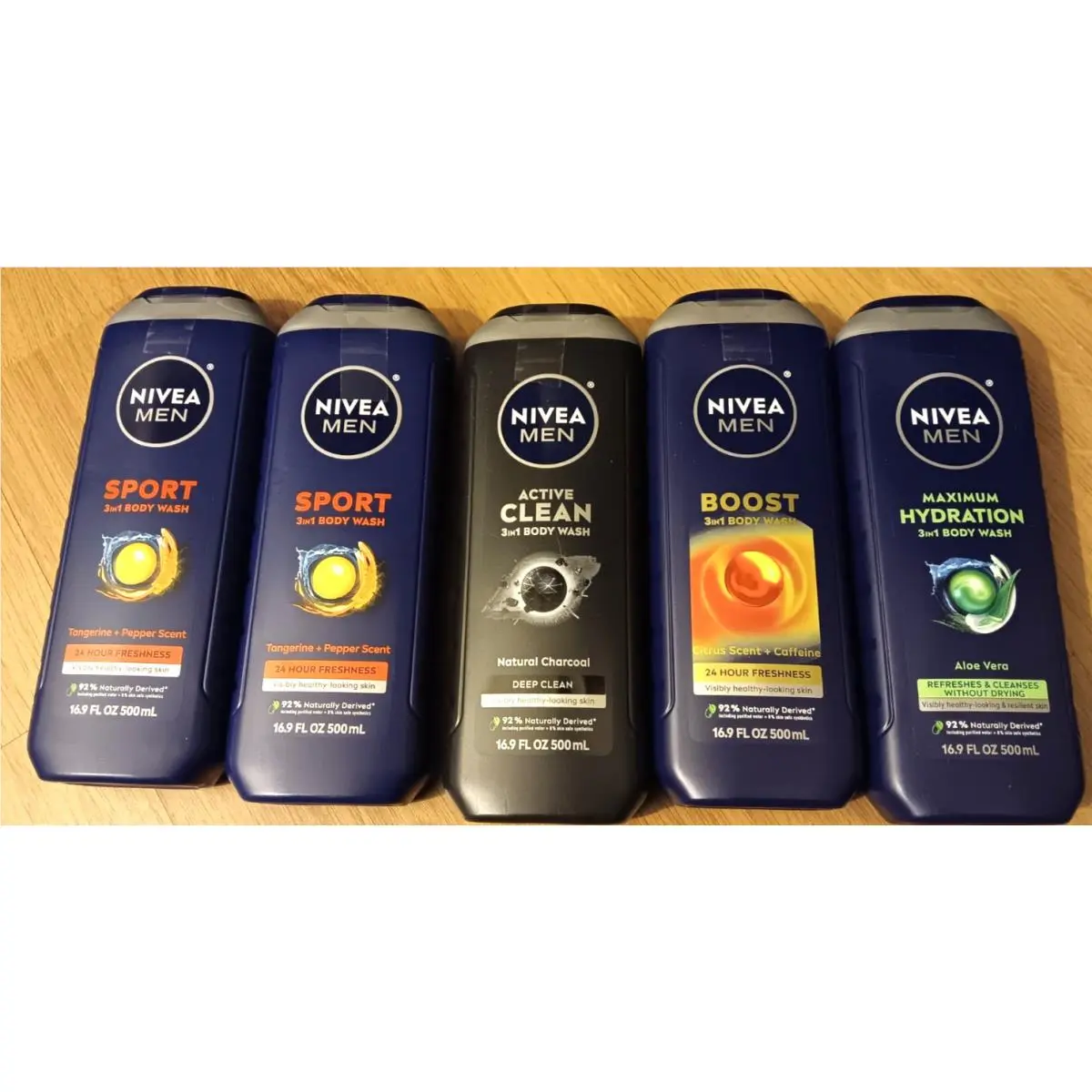 Nivea Men Body Wash Lot Sport Boost Active Clean Maximum Hydration 3 in 1 492