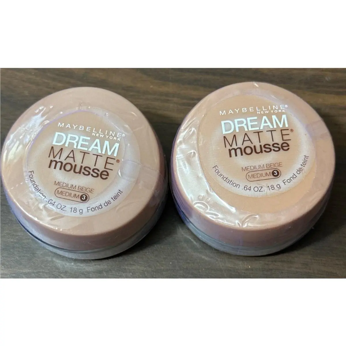 2x- Maybelline Dream Matte Mousse Foundation Medium Beige 3 0.64 Oz