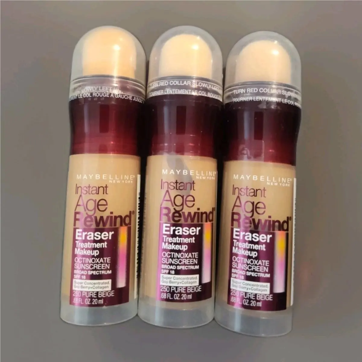 3 Pack Maybelline Instant Age Rewind Eraser Treatment 250 Pure Beige New