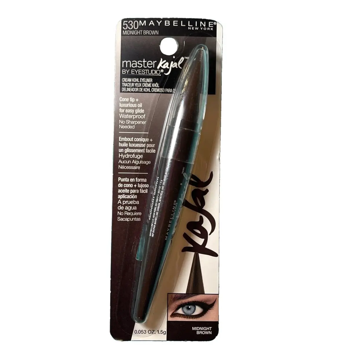 Maybelline 530 Midnight Brown Eye Studio Master Kajal Cream Kohl Eyeliner