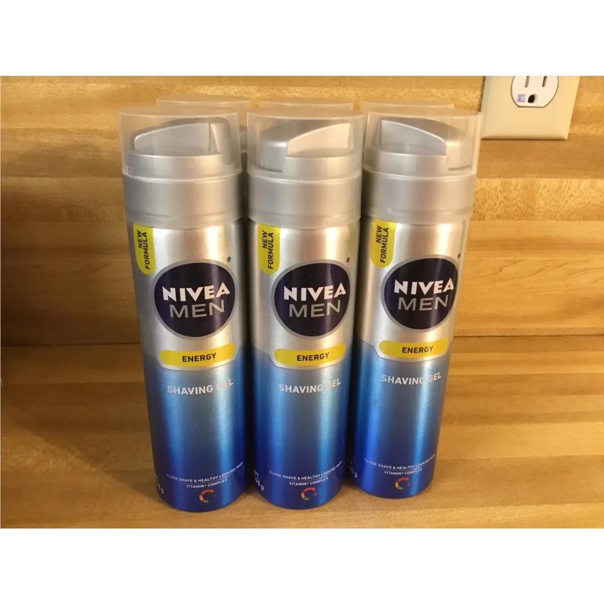 6 Nivea Men Energy Shaving Gel 7 oz Co Q10 Vitamin Complex