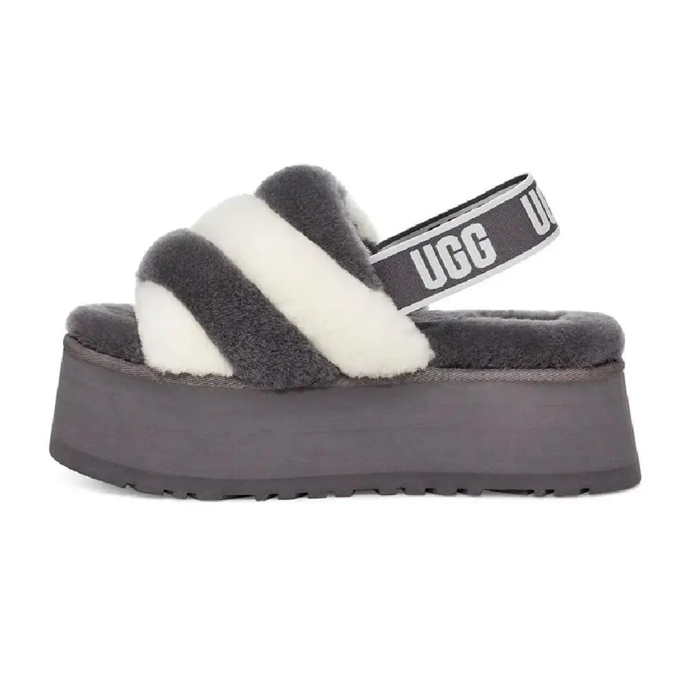 Women`s Ugg Disco Stripe Slide Gray White 1120875-SWCM