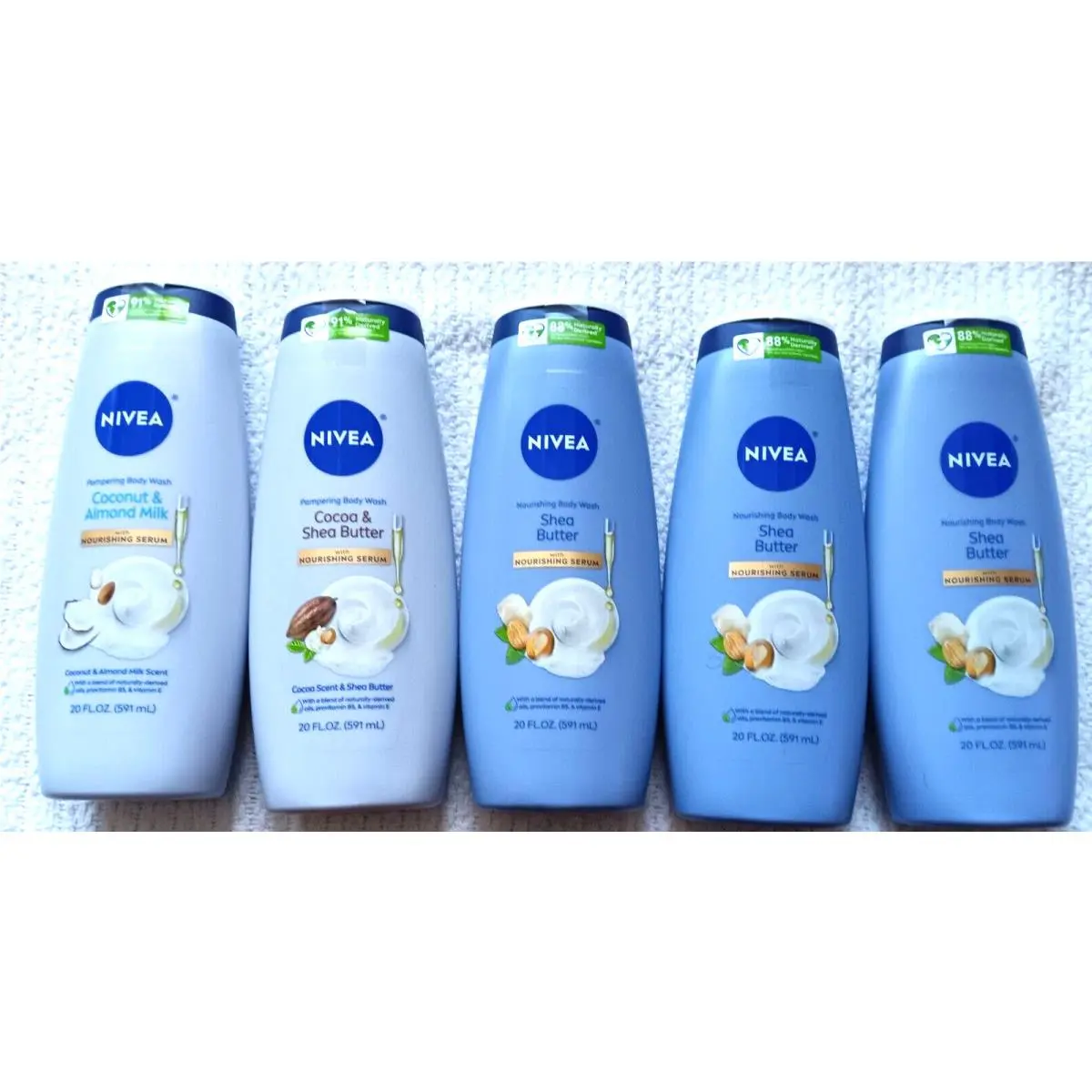 Nivea Body Wash Lot Cocoa Shea Butter Coconut Almond Milk 20oz Vitamin Oil Serum