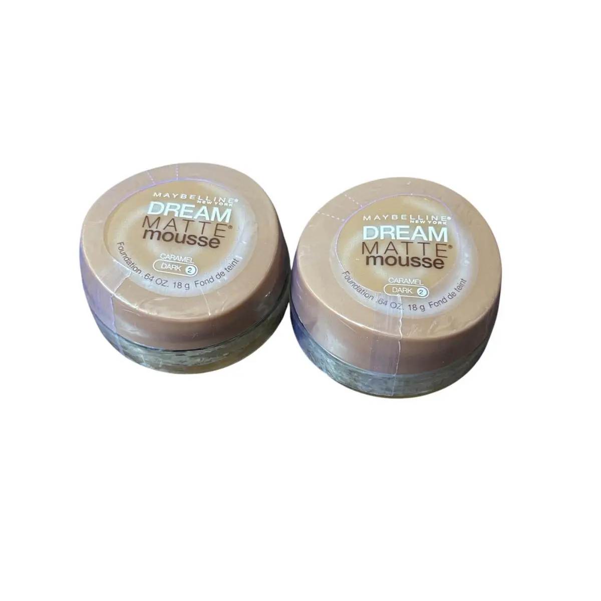 2x- Maybelline Dream Matte Mousse Foundation Caramel Dark 2 0.64 Oz