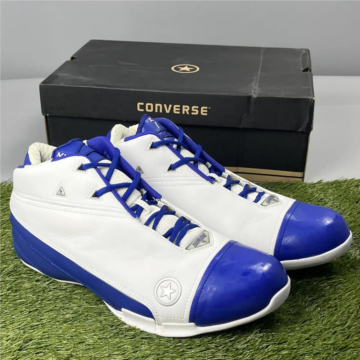 Converse Wade 1.3 Mid White Royal Blue Men Size 15 Basketball Shoes A01622