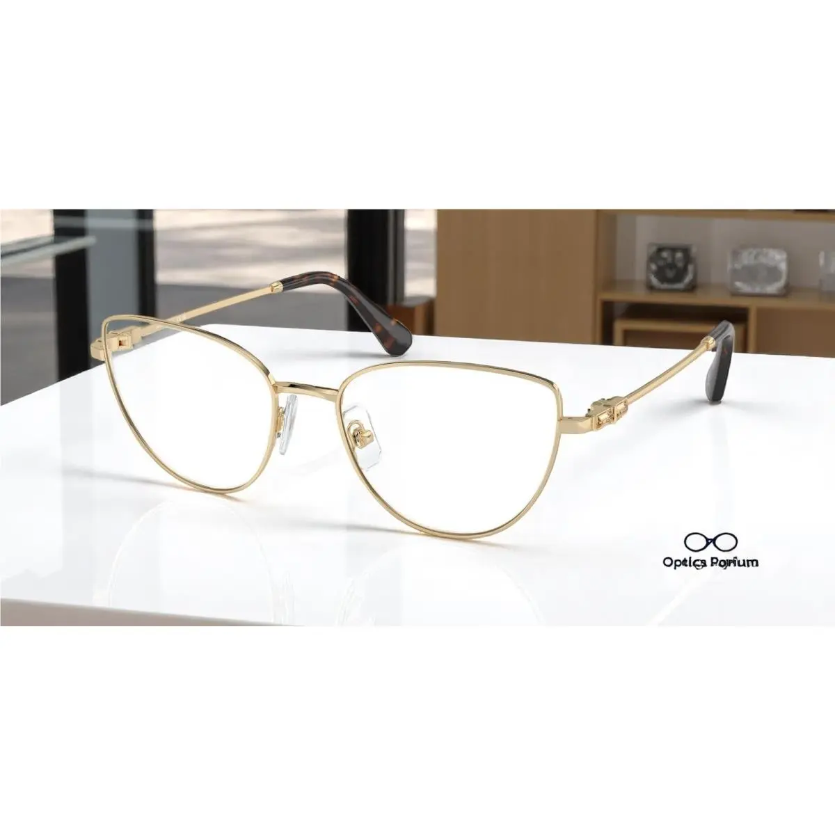 SK1007 4013 Pale Gold Demo Lens 55 mm Women`s Eyeglasses by Swarovski