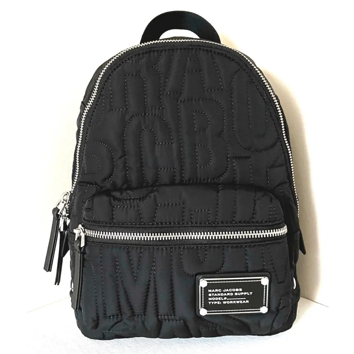 Marc Jacobs Quilted Nylon Backpack Black
