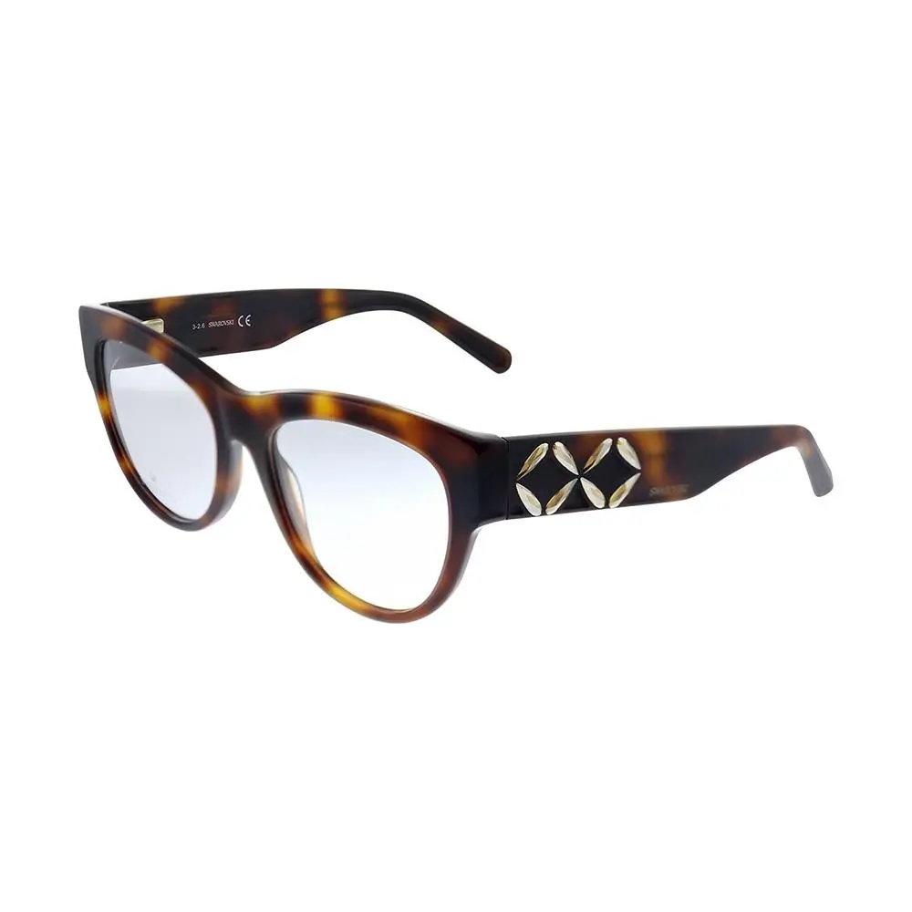 SK 5214 053 Havana Plastic Cat-eye Eyeglasses 53mm by Swarovski