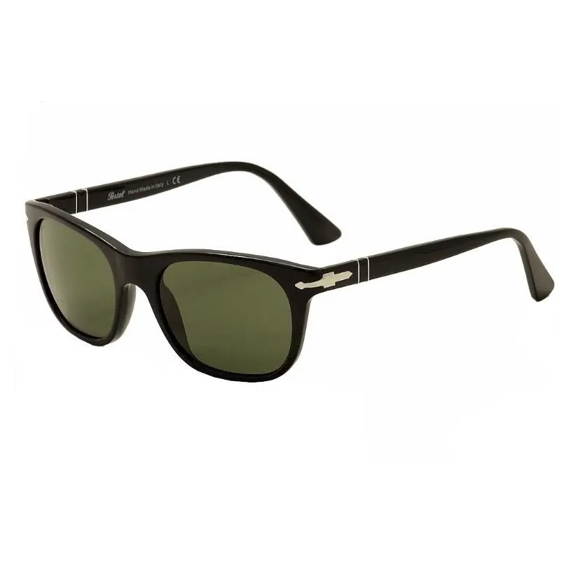 Persol Unisex Sunglasses 3102S 95/31 Black with Silver Detailing