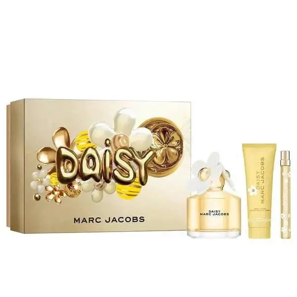Marc Jacobs Daisy 3 Piece Gift Set For Women 3.3oz Edt 2.5oz Lotion 0.33oz