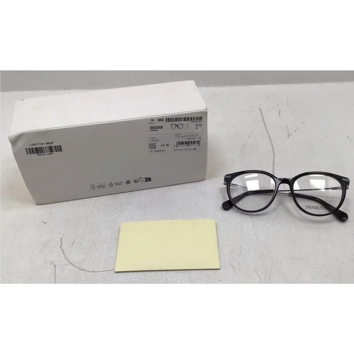 Women`s Demo Lens Eyeglasses SK2009 1039 Size 50mm In Black by Swarovski