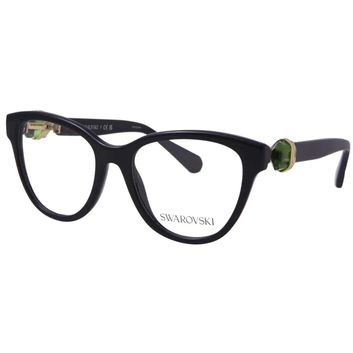 SK2004F 1001 Eyeglasses Frame Women`s Black Full Rim Round Shape 55mm by Swarovski