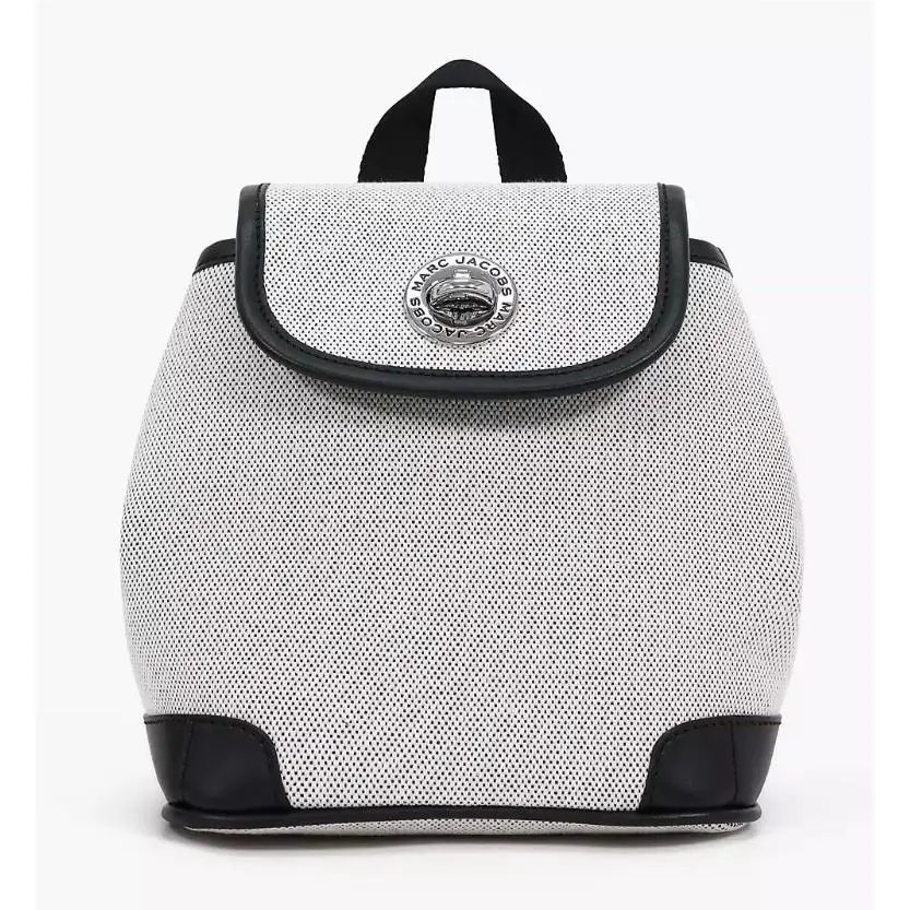 Marc Jacobs Convertible Canvas Backpack Bag Beige /black