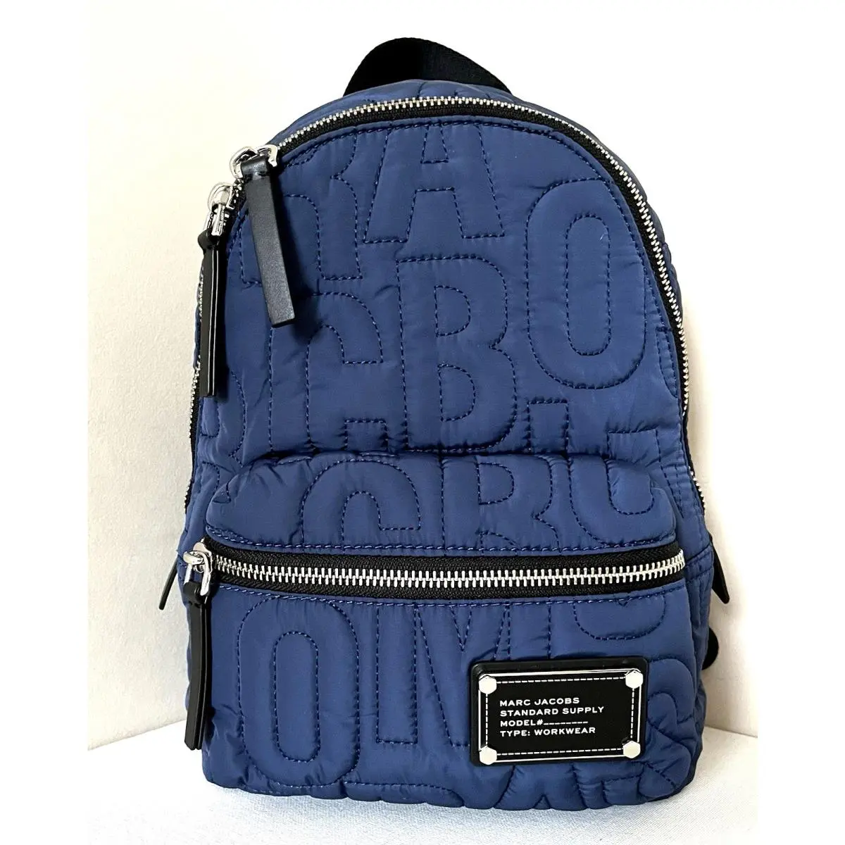 Marc Jacobs Quilted Nylon Backpack Azure Blue