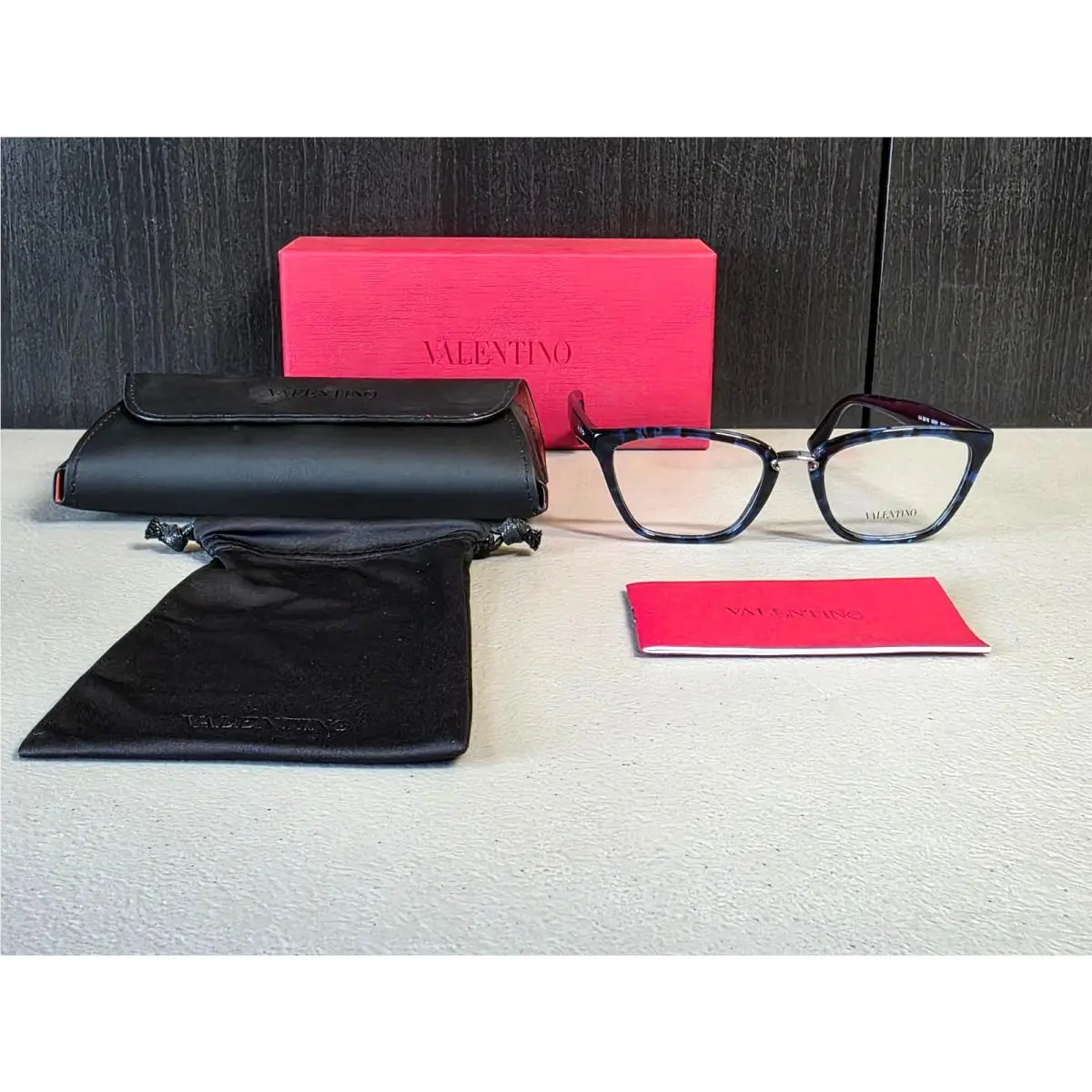 Valentino Havana Blue Eyeglass Frame w/ Demo Lenses -53-19-140 VA 3016 5031