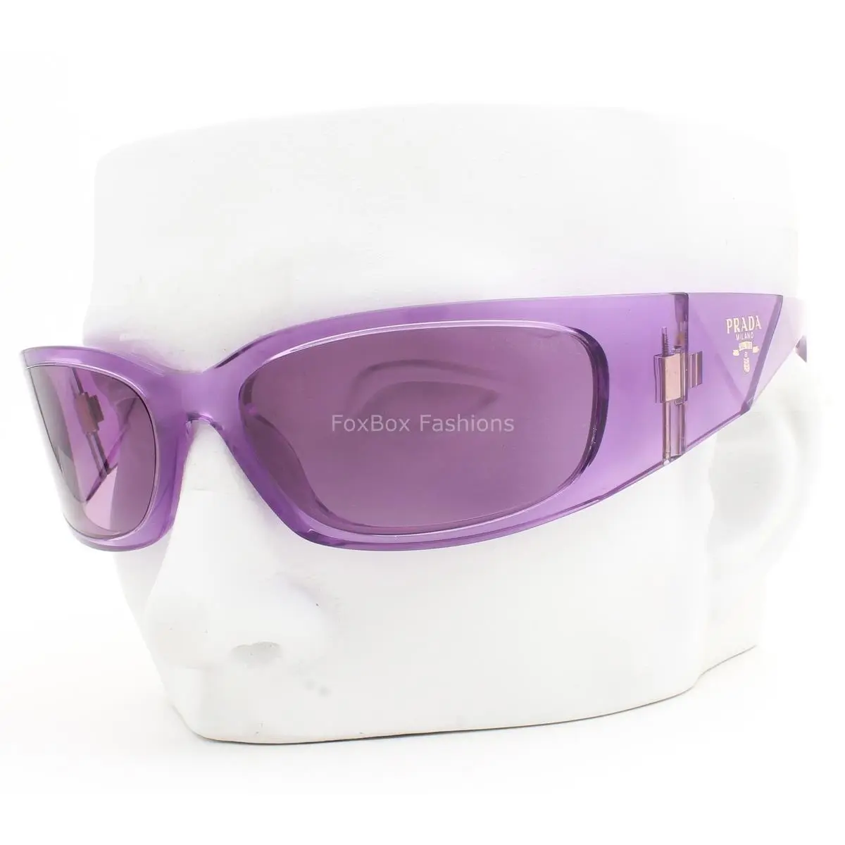 Prada Symbole Sunglasses Spr A14 13R-30G Glossy Crystal Ametyst Purple with Case