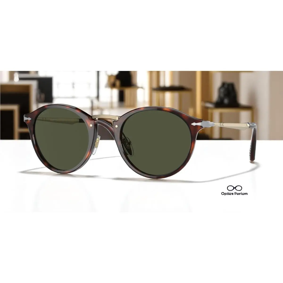 Persol PO3166S 24_31 Phantos Gold Havana Green 51 mm Men`s Sunglasses