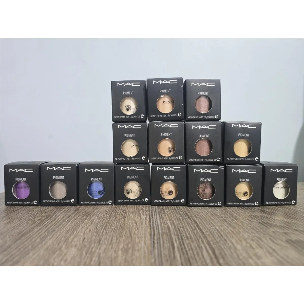 Lot OF 15 Mac Cosmetics Pigment Loose Eyeshadow Jars 7.5g Jumbo