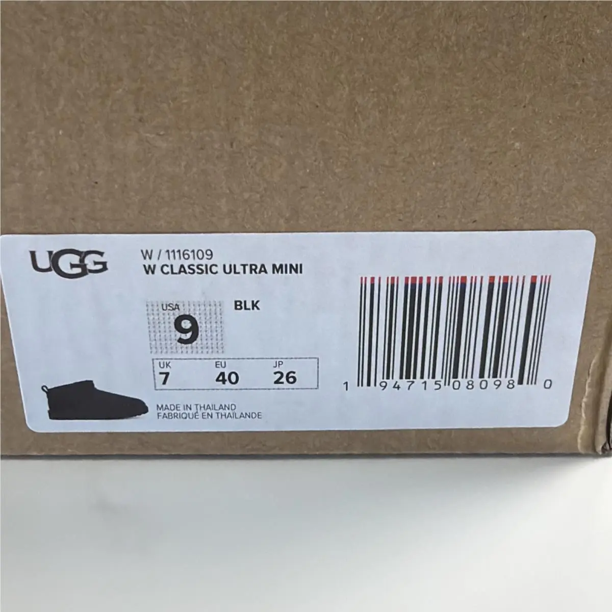 UGG shoes - Classic Ultra Mini - Classic Ultra Mini - 355608 - Black (UPC: 0194715080980) 1