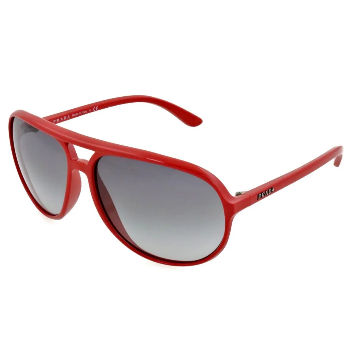 Prada SPR09M 0BU-3M1 61mm Red Oversized Aviator Sunglasses Italy Unisex