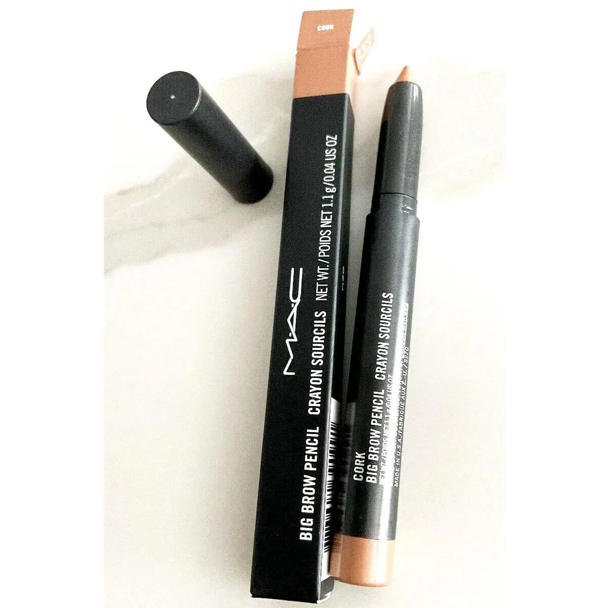 Mac Big Brow Pencil Liner Shaper Enhancer .04 oz Full Size Rare Htf Cork