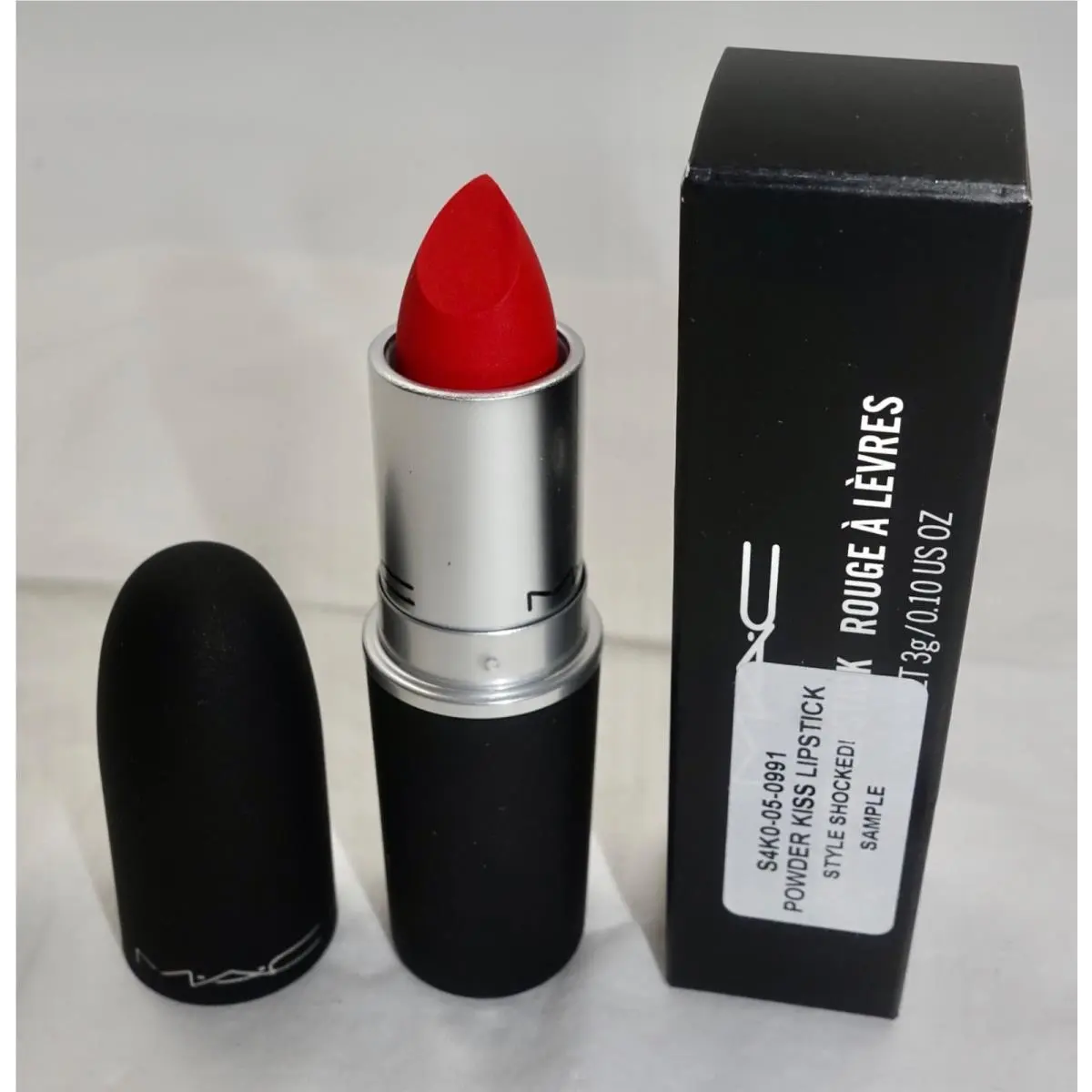 Mac Powder Kiss Lipstick - Style Shocked - Sample 0.10 OZ
