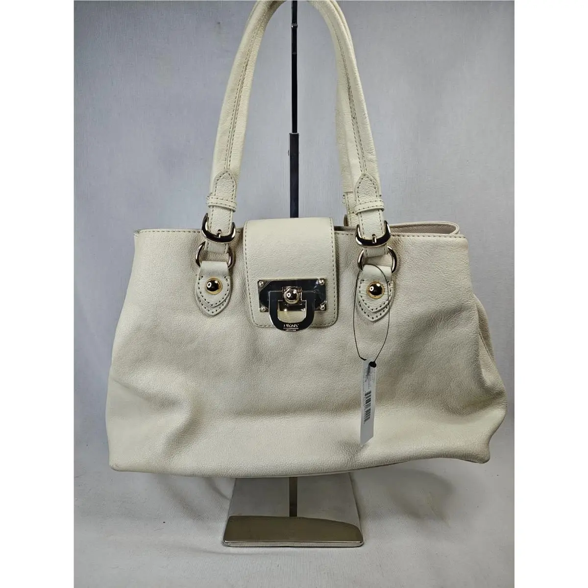 Dkny Vintage Leather Classics Ivory Leather Satchel Bag R1110905