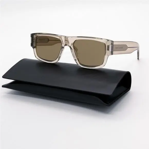 Saint Laurent SL659 004 Beige Brown Unisex Sunglasses Saint Laurent SL 659 by Yves Saint Laurent