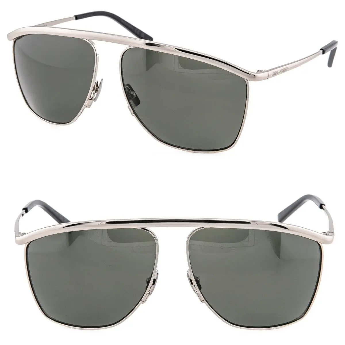 Saint Laurent Victoire SL 820 SL820 Black Aviator Metal Sunglass Unisex 001 by Yves Saint Laurent