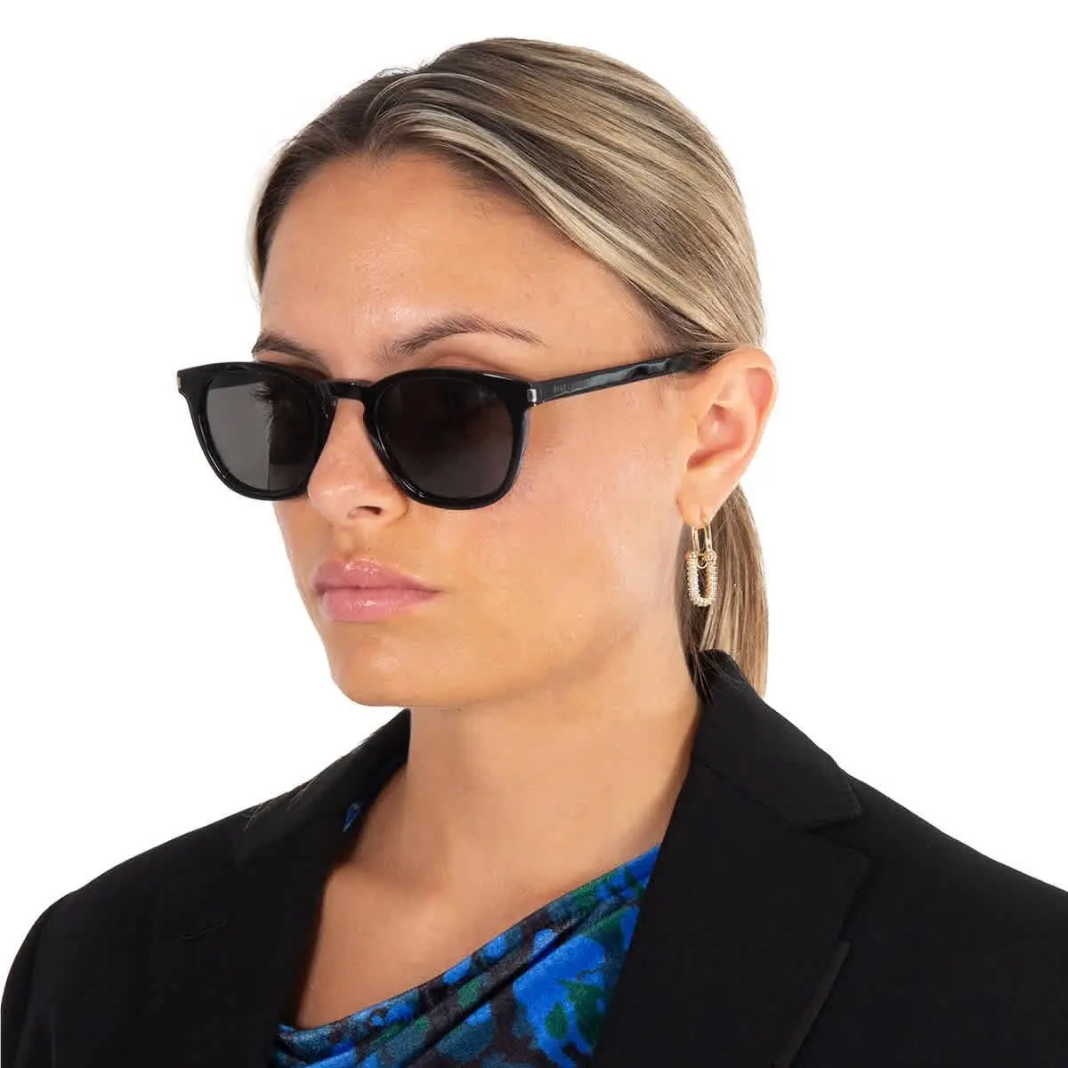 Saint Laurent Grey Cat Eye Ladies Sunglasses SL 28 002 49 SL 28 002 49