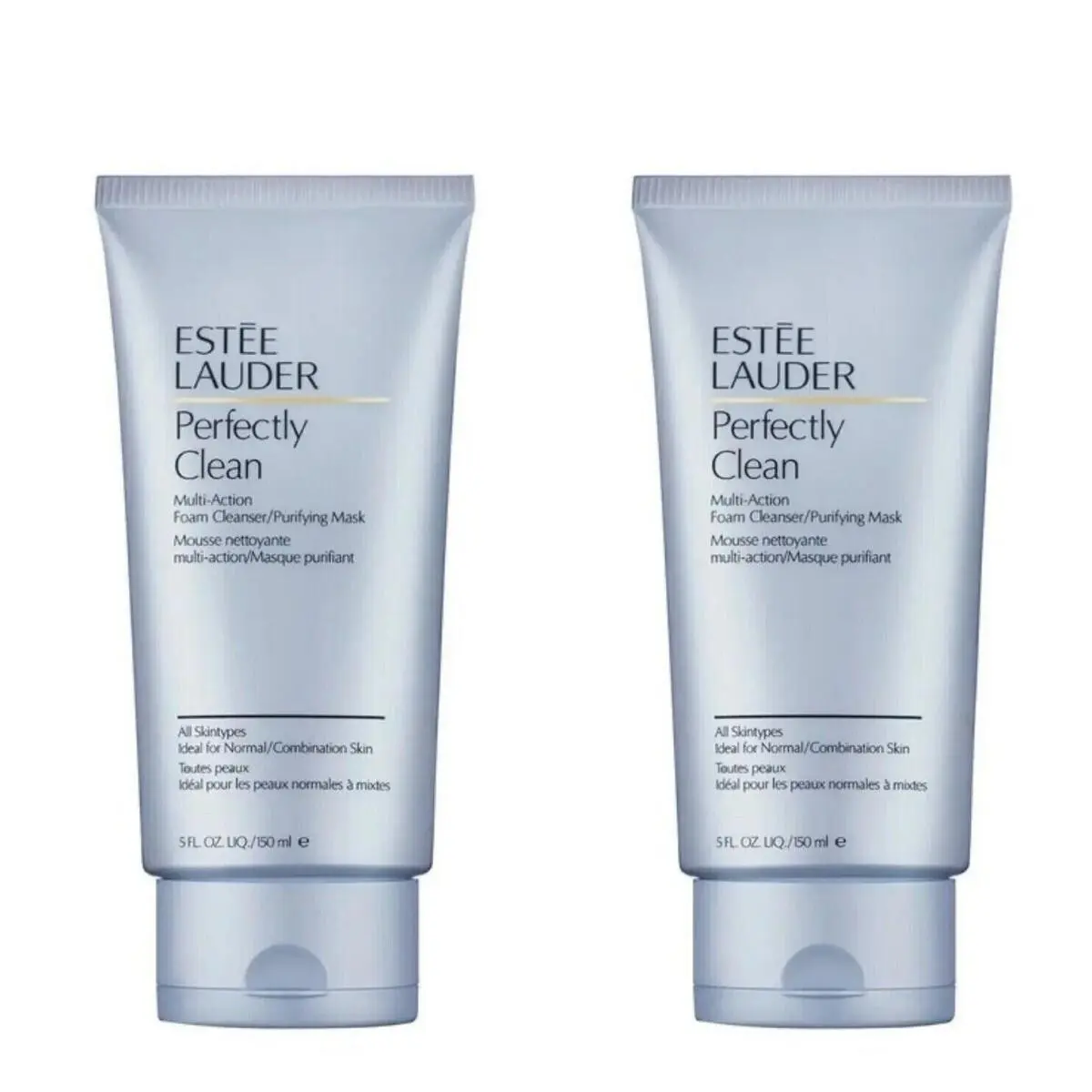 2 Estee Lauder Perfectly Clean Multi-action Foam Cleanser/purifying Mask 5.0 oz