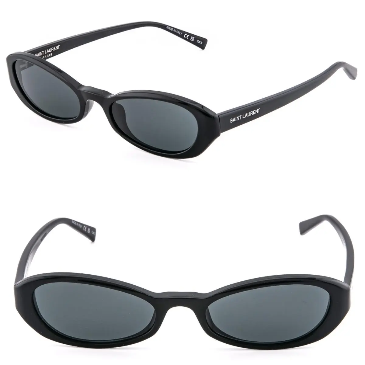 Saint Laurent Sue Shade SL 871 SL871 Black Narrow Slim Oval Sunglass Unisex 001 by Yves Saint Laurent