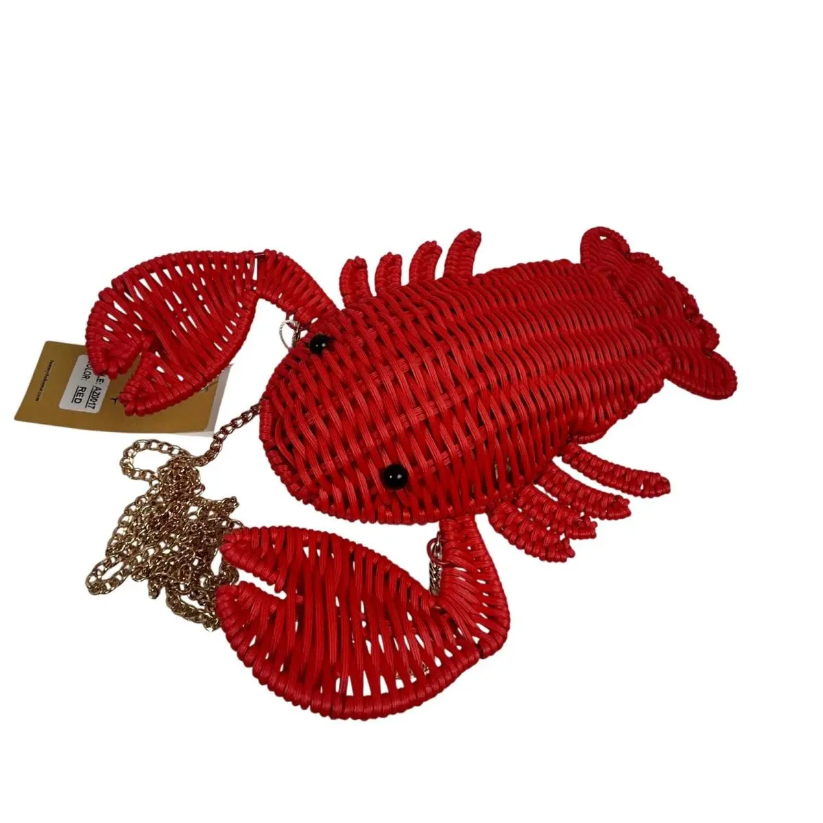 Tommy Bahama Red Wicker Lobster Crossbody Bag Novelty Nautical