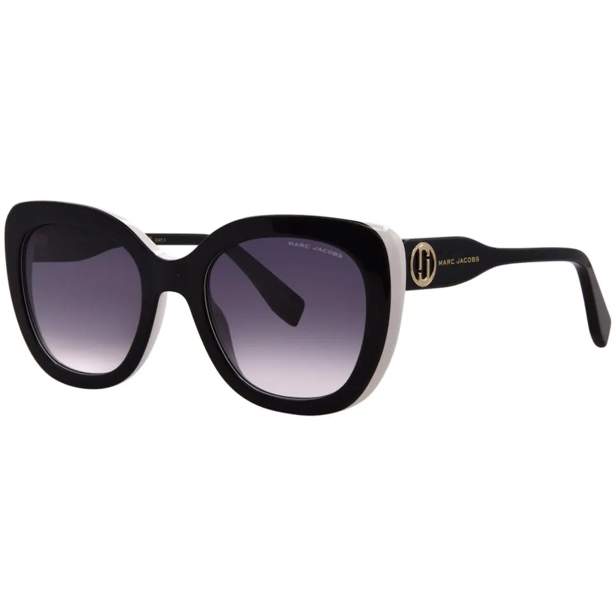 Marc Jacobs Marc-852/S 80S/90 Sunglasses Women`s Black/white/grey Shaded 53mm
