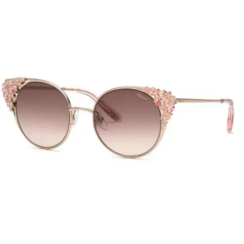 Brown Pink Gradient Cat Eye Sunglasses SCHL06S 0A39 53 by Chopard