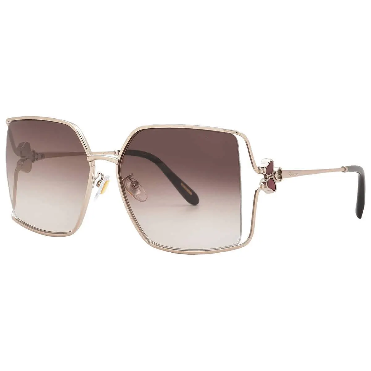 Brown Gradient Square Ladies Sunglasses SCHG68V 0A39 62 SCHG68V 0A39 62 by Chopard
